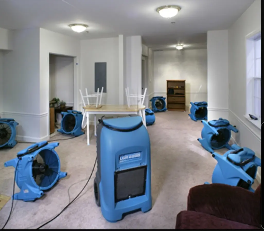 Air movers and dehumidifier setup for Water Extraction & Removal in Makaha
